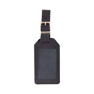 Bloominbag Bloomtag Atlas Obsidian Black Hakiki Deri Valiz Kimlik Etiketi