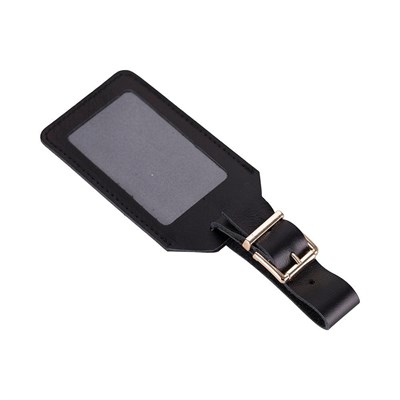 Bloominbag Bloomtag Atlas Obsidian Black Hakiki Deri Valiz Kimlik Etiketi