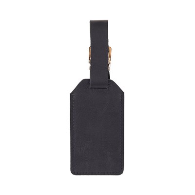 Bloominbag Bloomtag Atlas Obsidian Black Hakiki Deri Valiz Kimlik Etiketi