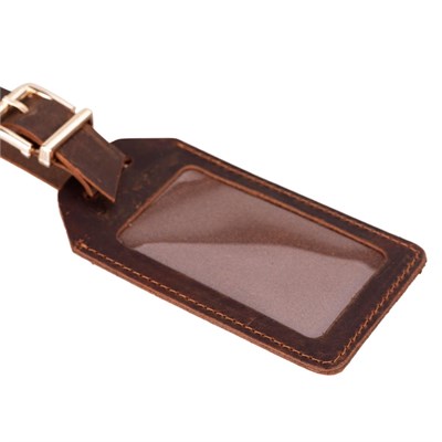 Bloominbag Bloomtag Atlas Saddle Heritage Brown Hakiki Deri Valiz Kimlik Etiketi