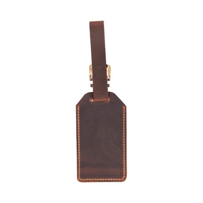 Bloominbag Bloomtag Atlas Saddle Heritage Brown Hakiki Deri Valiz Kimlik Etiketi