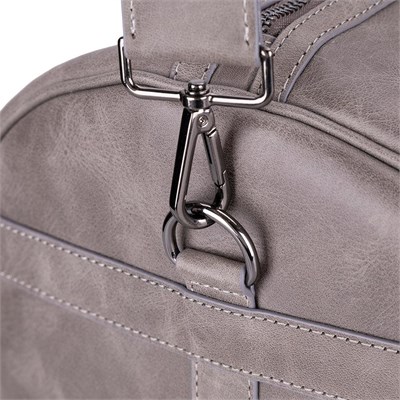 Bloominbag Bloomvoyage Ash Gray Hakiki Deri Duffle Çanta - Kadın Seyahat & Hafta Sonu Çantası