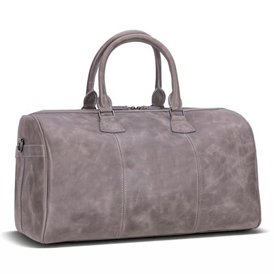 Bloominbag Bloomvoyage Ash Gray Hakiki Deri Duffle Çanta - Kadın Seyahat & Hafta Sonu Çantası