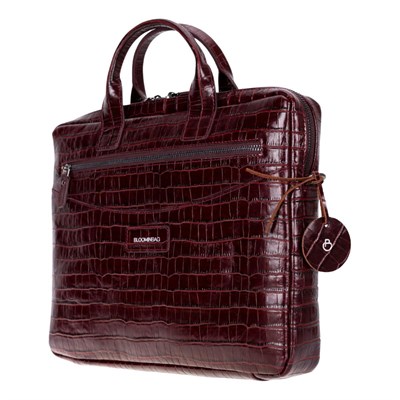 Bloominbag Burgundy Croco Hakiki Deri 13-14 Inç Macbook/laptop Çantası