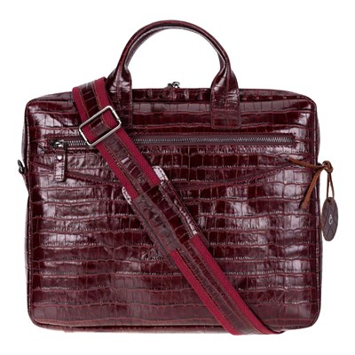 Bloominbag Burgundy Croco Hakiki Deri 13-14 Inç Macbook/laptop Çantası