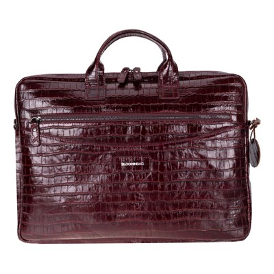 Bloominbag Burgundy Croco Hakiki Deri 15-16 Inç Macbook/laptop Çantası