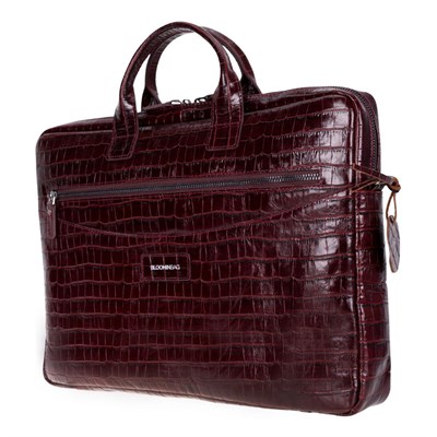 Bloominbag Burgundy Croco Hakiki Deri 15-16 Inç Macbook/laptop Çantası