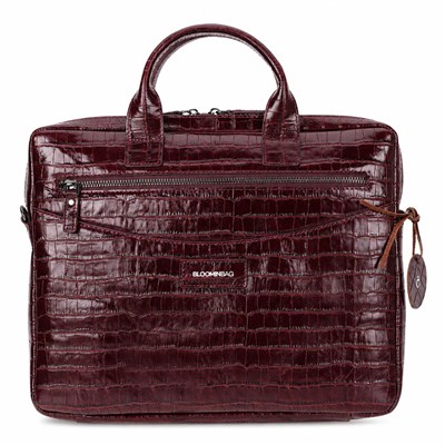 Bloominbag Burgundy Croco Hakiki Deri 13-14 Inç Macbook/laptop Çantası