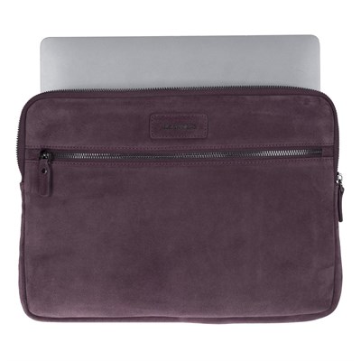 Bloominbag Burgundy Still Hakiki Süet Deri 13-14 Inç Macbook/laptop Kılıfı