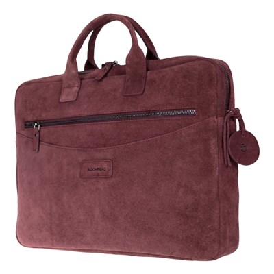 Bloominbag Burgundy Still Hakiki Süet Deri 15-16 Inç Macbook/laptop Çantası