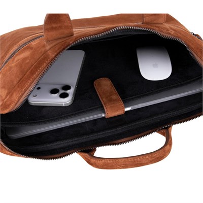 Bloominbag Camel Still Hakiki Süet Deri 15-16 Inç Macbook/laptop Çantas