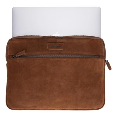 Bloominbag Camel Still Hakiki Süet Deri 15-16 Inç Macbook/laptop Kılıfı