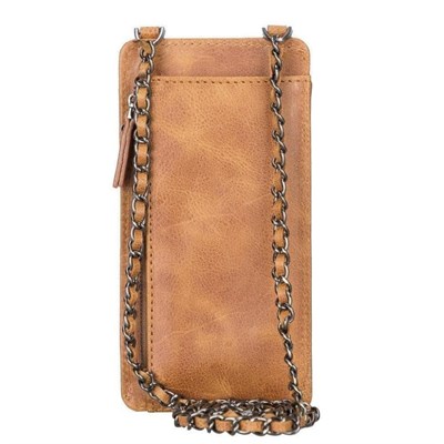 Bloominbag City Muse Deri Honey Caramel Çapraz Askılı Telefon Cüzdan