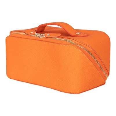 Bloominbag Ella Amber Bloom – Deri Seyahat Ve Makyaj Çantası