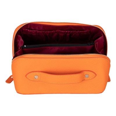 Bloominbag Ella Amber Bloom – Deri Seyahat Ve Makyaj Çantası