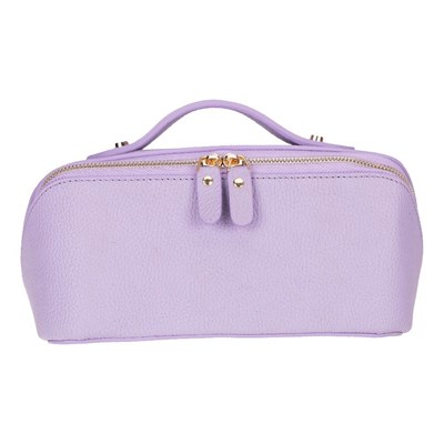Bloominbag Ella Lilac Dusk Bloom – Deri Seyahat Ve Makyaj Çantası