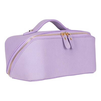 Bloominbag Ella Lilac Dusk Bloom – Deri Seyahat Ve Makyaj Çantası