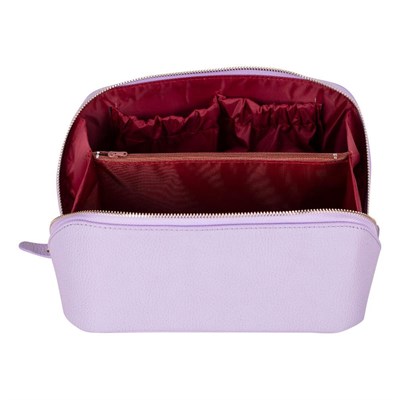Bloominbag Ella Lilac Dusk Bloom – Deri Seyahat Ve Makyaj Çantası
