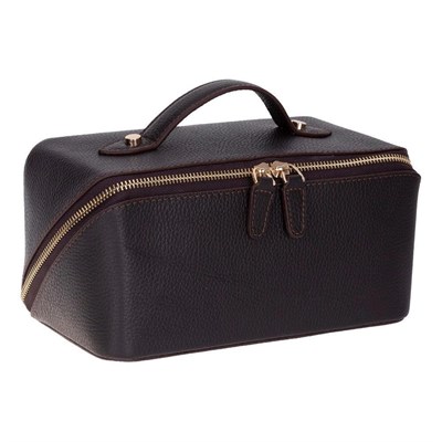 Bloominbag Ella Terra Espresso Brown Deri Seyahat Ve Makyaj Çantası