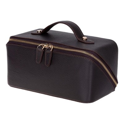 Bloominbag Ella Terra Espresso Brown Deri Seyahat Ve Makyaj Çantası
