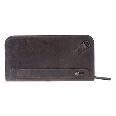 Bloominbag Faron Ash Graphite Telefon Bölmeli Hakiki Deri Unisex Clutch Çanta