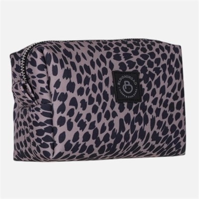 Bloominbag Leopard Cita Noir Makyaj Çantası Ve Kompakt Kozmetik Organizer