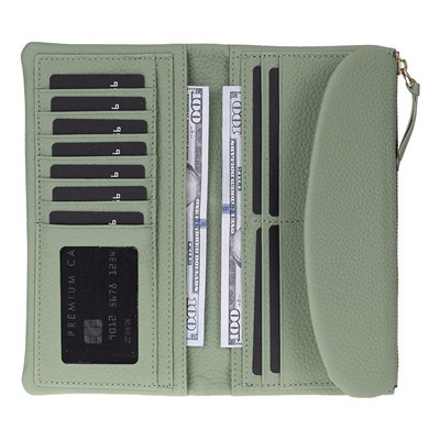 Bloominbag Élia Soft Matcha Large Deri Kadın Cüzdan & Clutch