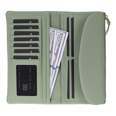 Bloominbag Élia Soft Matcha Large Deri Kadın Cüzdan & Clutch