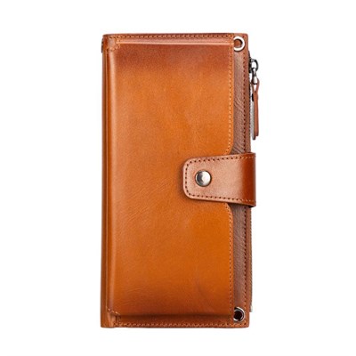 Bloominbag Lozan Strap Cognac Tan Gerçek Deri Çapraz Askılı Telefon Bölmeli Cüzdan Çanta