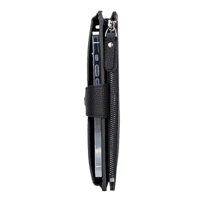 Bloominbag Lozan Strap Shadow Black Gerçek Deri Çapraz Askılı Telefon Bölmeli Cüzdan Çanta