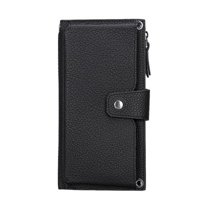 Bloominbag Lozan Strap Shadow Black Gerçek Deri Çapraz Askılı Telefon Bölmeli Cüzdan Çanta