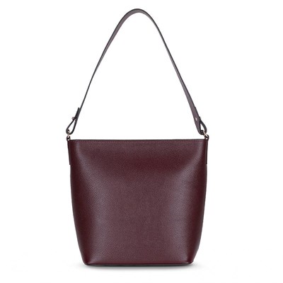 Bloominbag Milano Zip Tote – Oxblood Burgundy Hakiki Deri Askılı Kadın Omuz Çantası
