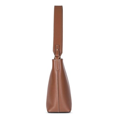 Bloominbag Milano Zip Tote – Warm Camel Hakiki Deri Askılı Kadın Omuz Çantası