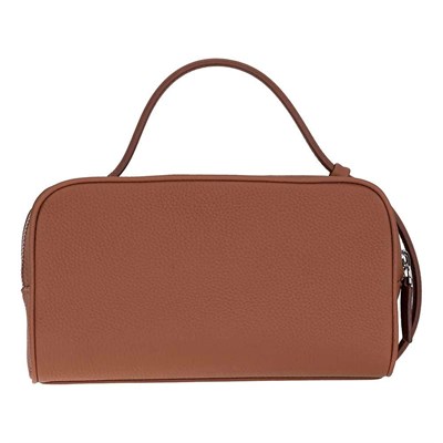 Bloominbag Miren Cognac Tan Hakiki Deri Unisex Seyahat Bakım & Organizer Clutch Çanta