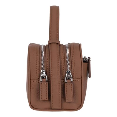 Bloominbag Miren Cognac Tan Hakiki Deri Unisex Seyahat Bakım & Organizer Clutch Çanta