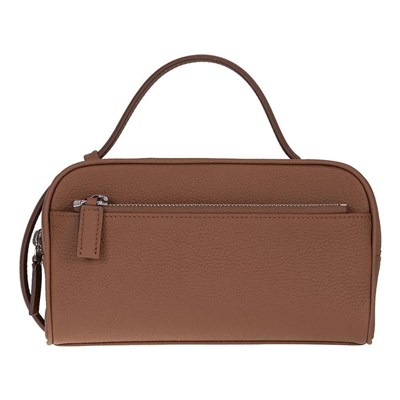 Bloominbag Miren Cognac Tan Hakiki Deri Unisex Seyahat Bakım & Organizer Clutch Çanta