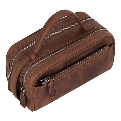 Bloominbag Miren Saddle Heritage Hakiki Deri Unisex Seyahat Bakım & Organizer Clutch Çanta