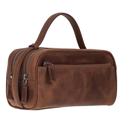 Bloominbag Miren Saddle Heritage Hakiki Deri Unisex Seyahat Bakım & Organizer Clutch Çanta