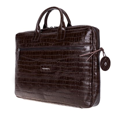 Bloominbag Mocha Croco Hakiki Deri 15-16 Inç Macbook/laptop Çantası