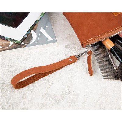 Bloominbag Muted Chestnut – Deri Makyaj Çantası