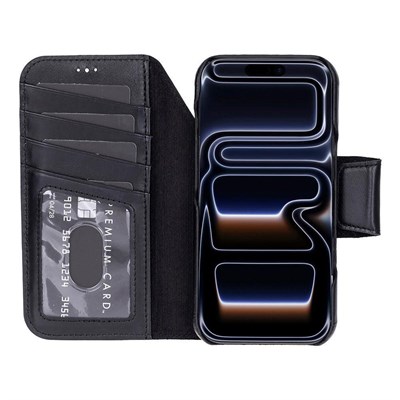 Bloominbag Porta Noir Black Deri Iphone 17 Pro (6.3