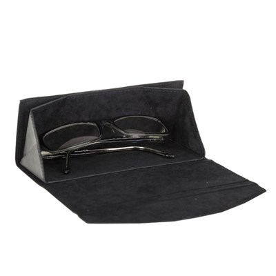 Bloominbag Prisma Charcoal Graphite Deri Gözlük Kılıfı – Mıknatıslı Üçgen Tasarım