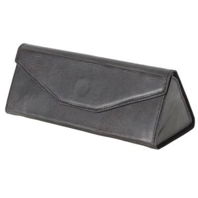 Bloominbag Prisma Charcoal Graphite Deri Gözlük Kılıfı – Mıknatıslı Üçgen Tasarım