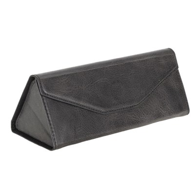 Bloominbag Prisma Charcoal Graphite Deri Gözlük Kılıfı – Mıknatıslı Üçgen Tasarım