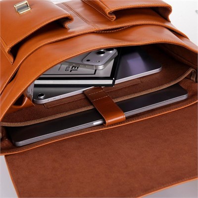 Bloominbag Rivoli Cognac Tan Hakiki Deri 15–16 Inç Laptop Ve Evrak Çantası