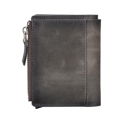 Bloominbag Siena Ash Gray Mekanizmalı Deri Cüzdan & Kartlık (rfid Korumalı)