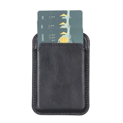 Bloominbag Snapé Noir Black Mıknatıslı Deri Telefon Kartlık