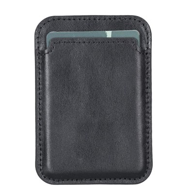 Bloominbag Snapé Noir Black Mıknatıslı Deri Telefon Kartlık