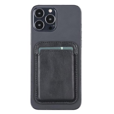 Bloominbag Snapé Noir Black Mıknatıslı Deri Telefon Kartlık