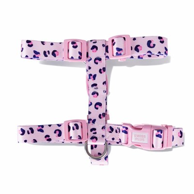Bloominbag Swissplus Urban Paws Pink Leo Geri Dönüştürülmüş H-tipi Köpek Göğüs Tasması-small
